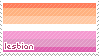 A Lesbian pride flag stamp.